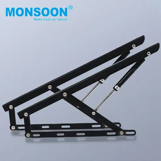 Furniture Kitchen Hardware Black Triangle Hydraulic Recliner Gas Strut Box Bed Storage Pneumatic Folding Sofa Bed Lift up Mechanism